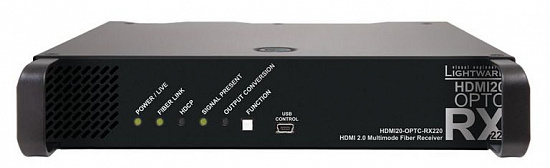 Волоконно-оптический применик-коммутатор Lightware HDMI20-OPTC-RX220-PCN