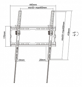Кронштейн наклонный Digis DSM-3444T Кронштейн наклонный Digis DSM-3444T