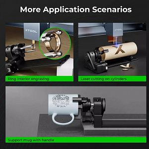 Насадка/приспособление Rotary Attachment 2 Pro для лазерного гравировщика Makeblock Xtool Насадка/приспособление Rotary Attachment 2 Pro для лазерного гравировщика Makeblock Xtool