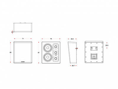 Настенные акустические системы Miller & Kreisel® MP300. Правый/Центр Настенные акустические системы Miller & Kreisel® MP300. Правый/Центр