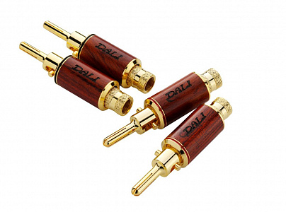 Разъем типа "Банан" DALI BANANAS/WOODEN BOX. GOLD/WOOD (4 шт/комплект) Разъем типа "Банан" DALI BANANAS/WOODEN BOX. GOLD/WOOD (4 шт/комплект)