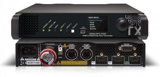 Волоконно-оптический передатчик-коммутатор Lightware HDMI20-OPTC-TX220-FOX Волоконно-оптический передатчик-коммутатор Lightware HDMI20-OPTC-TX220-FOX