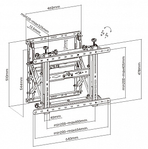 Кронштейн для видеостен Exell EXi-V764 Кронштейн для видеостен Exell EXi-V764