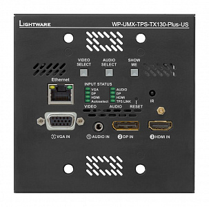 Настенный HDBaseT передатчик Lightware WP-UMX-TPS-TX130-Plus-US Black Настенный HDBaseT передатчик Lightware WP-UMX-TPS-TX130-Plus-US Black