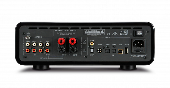 Интегральный усилитель со встроенным ЦАП QUAD Vena II. Цвет Black Интегральный усилитель со встроенным ЦАП QUAD Vena II. Цвет Black