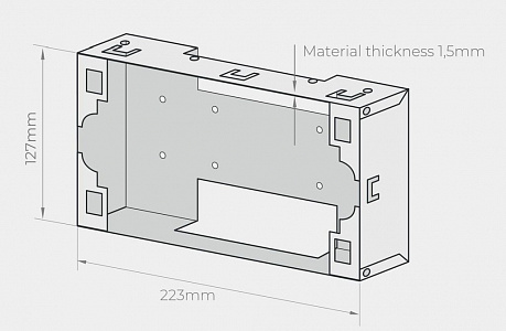 Монтажная коробка ASTRUM для Inspinia SQ 8" Монтажная коробка ASTRUM для Inspinia SQ 8"