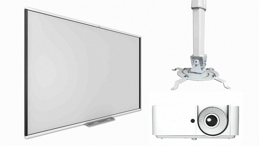 Интерактивная доска SBM777V с проектором EXD102Z и креплением DSM-2L Интерактивная доска SBM777V с проектором EXD102Z и креплением DSM-2L