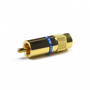 Разъем RCA Van den Hul C-9.0 Цвет золотой. Синяя маркировка Разъем RCA Van den Hul C-9.0 Цвет золотой. Синяя маркировка