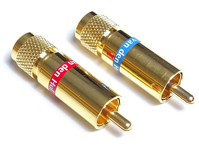 Разъем RCA Van den Hul C-4.0 Цвет золотой. Синяя маркировка Разъем RCA Van den Hul C-4.0 Цвет золотой. Синяя маркировка