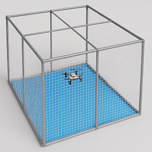 Полетная зона 5х3х3м. (ДхШхВ) с амортизирующим покрытием Полетная зона 5х3х3м. (ДхШхВ) с амортизирующим покрытием