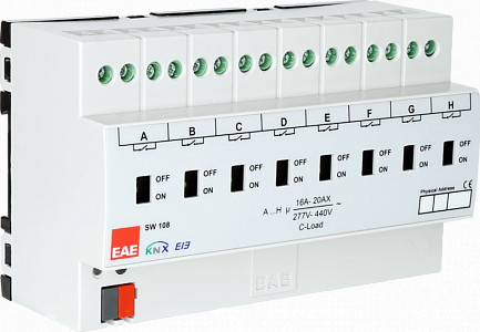 Релейный актуатор KNX EAE SA108 Релейный актуатор KNX EAE SA108