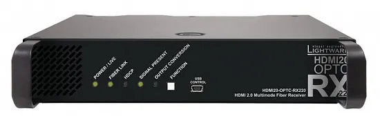 Волоконно-оптический применик-коммутатор Lightware HDMI20-OPTC-RX220-PCN Волоконно-оптический применик-коммутатор Lightware HDMI20-OPTC-RX220-PCN