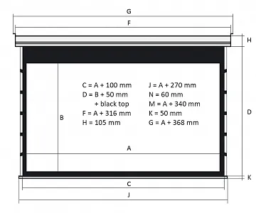 Kauber Blue Label Tensioned BT Cinema 131" 16:9 163x290 дроп 40 см. Clear Vision Kauber Blue Label Tensioned BT Cinema 131" 16:9 163x290 дроп 40 см. Clear Vision