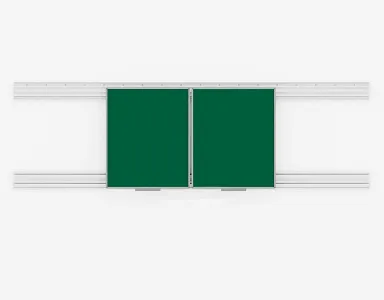 Рельсовая система PolyGlide Boards Slide Lite для дисплеев 65", 75" (Р-мел) с доп.рельсом Рельсовая система PolyGlide Boards Slide Lite для дисплеев 65", 75" (Р-мел) с доп.рельсом
