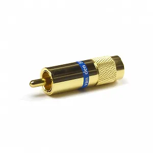 Разъем RCA Van den Hul C-7.3 Цвет: золотой. Синяя маркировка Разъем RCA Van den Hul C-7.3 Цвет: золотой. Синяя маркировка