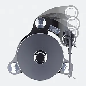Стол винилового проигрывателя Transrotor RONDINO NERO FMD 9-12 дюймов Стол винилового проигрывателя Transrotor RONDINO NERO FMD 9-12 дюймов