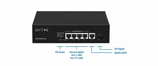 Коммутатор Ethernet AirLive POE-GSH411-120 BT Коммутатор Ethernet AirLive POE-GSH411-120 BT