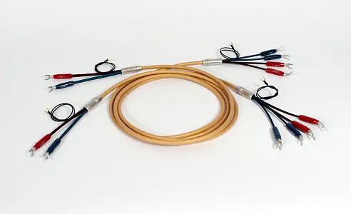 Акустический кабель Van den Hul Mounted set 3T The Air. 4 метра пара. Разъем BERRI bi-wiring (2-4) Цвет: золотой Акустический кабель Van den Hul Mounted set 3T The Air. 4 метра пара. Разъем BERRI bi-wiring (2-4) Цвет: золотой